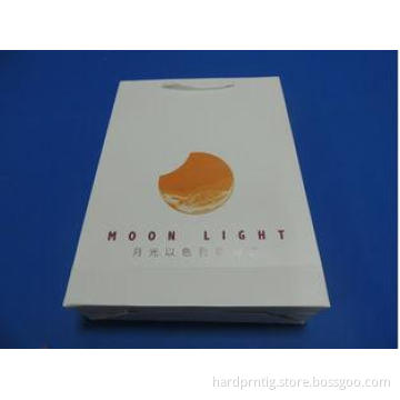 Recycled White Paper Shopping Bags With Handles , Retail Pa